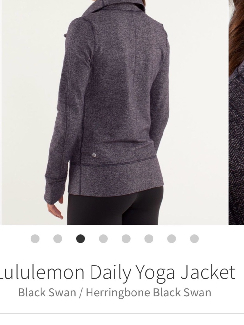 Lululemon Daily Yoga Jacket/ Herringbone Black Swan - Picture 3 of 10